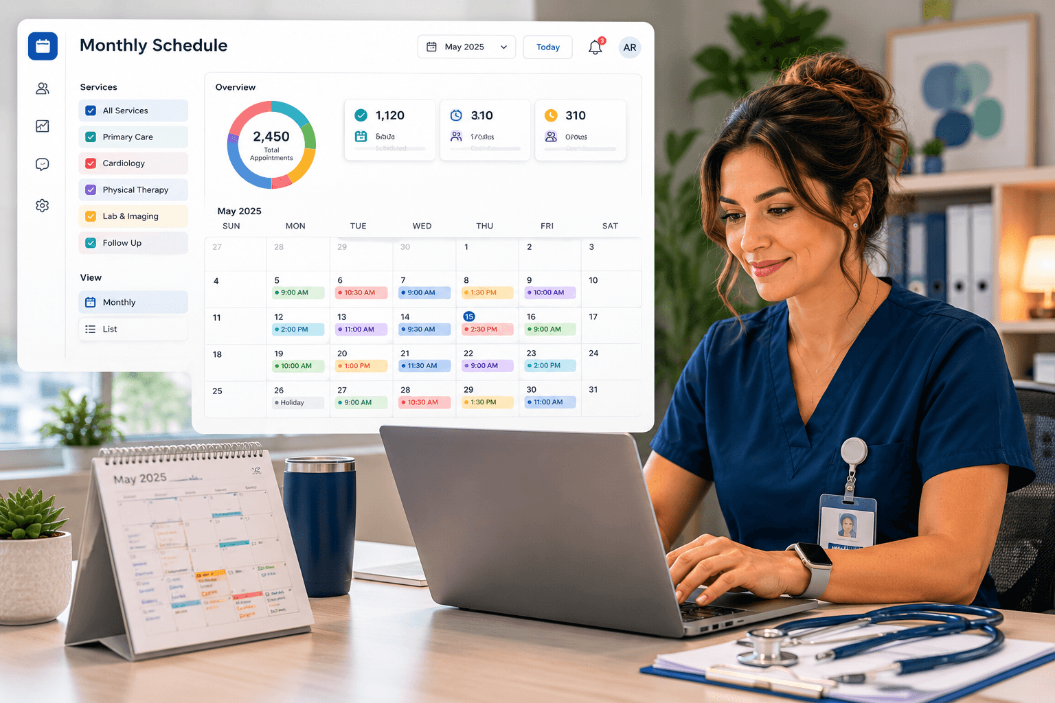 Cadence platform — care coordinator scheduling dashboard overview